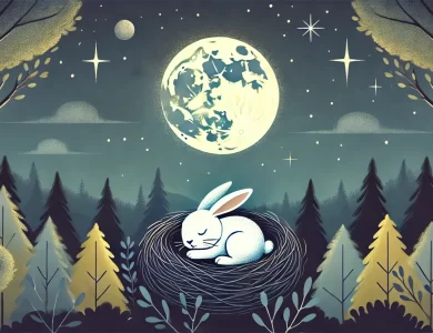 Ay Işığında Uykuya Dalan Minik Tavşan 10 Ay Isiginda Uykuya Dalan Minik Tavsan