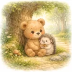 Pofuduk ayı ve kirpi fısıtltı ormanında