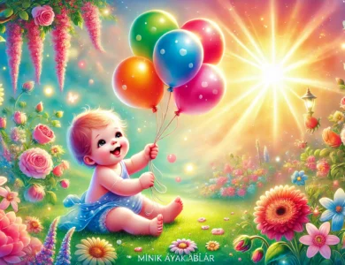 Renkli Balon ve Minik Ayakkabilar